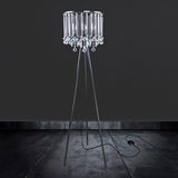 KU300168 Unique Romance Crystal Tripod Floor Lamp Black Suitable,Coffee Shop,4 Lights