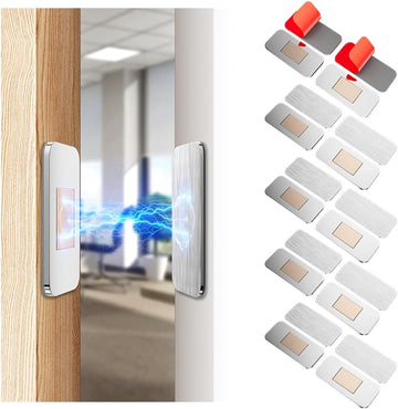 10 Pack Magnetic Cabinet Door Catch, Ultra Thin Cabinet Door Magnets, Adhesive Drawer Magnets to Stay Closed, Stainless
