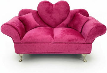 Jewelry Organizer Sofa Shaped Jewelry Box Display Case Holder Trinket Storage With Built In Mirror Upholstered Finish