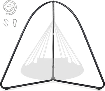 Tripod Hanging Chair Stand - 400lbs Capacity, Heavy Duty Steel, Rust Resistant, Stable Hammock Frame for Air Porch