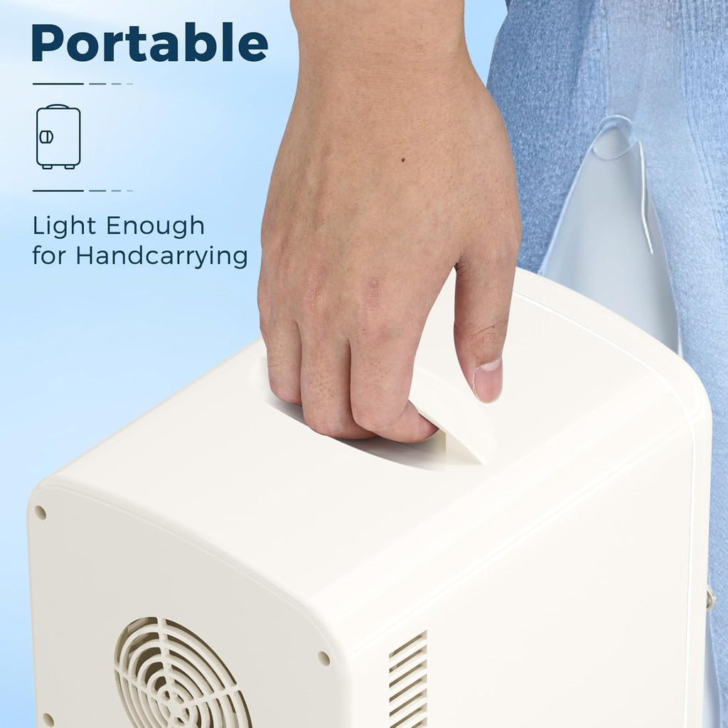 4L/6 Cans Compact Refrigerator,Portable Mini Fridge Skin Care,Cooler and Warmer for Bedroom,Car,Office & Dorm, Small