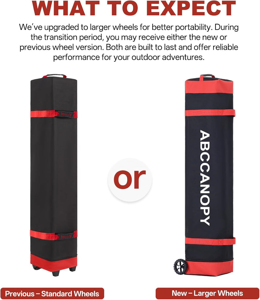 10x10 Pop Up Canopy Tent, Easy Setup Instant Shelter with Wheeled Bag, Heavy Duty Outdoor Canopy UV Protection