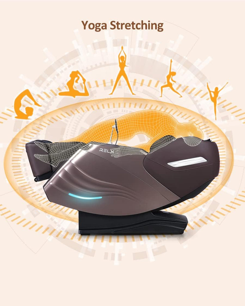 Massage Chair Full Body with Body Scan, Zero Gravity, SL-Track, Brown | 20 Modes Shiatsu Massage Chair Built-in Heat