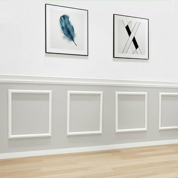 Peel and Stick Wall Molding, 4 Set 24" x 24" Pre Cut Wainscoting Panels