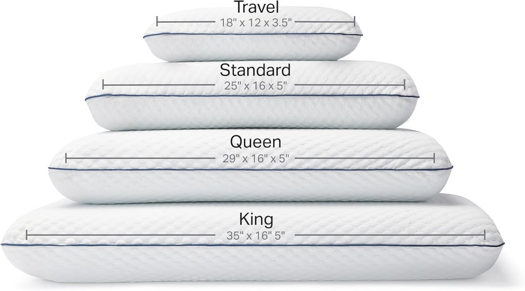 Cooling Gel Memory Foam Pillow for Sleeping - King Size, Ventilated Cooling Pillow for Side & Back Sleepers, Neck &