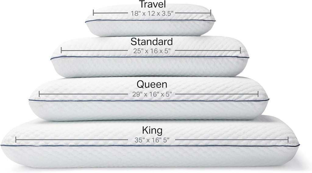 Cooling Gel Memory Foam Pillow for Sleeping - Queen Size, Ventilated Cooling Pillow for Side & Back Sleepers, Neck &