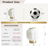 Mushroom Lamp, Cordless Rechargeable Table Lamp with Brass Base & White Glass Shade, 4W Dimmable Bedside Table Lamp