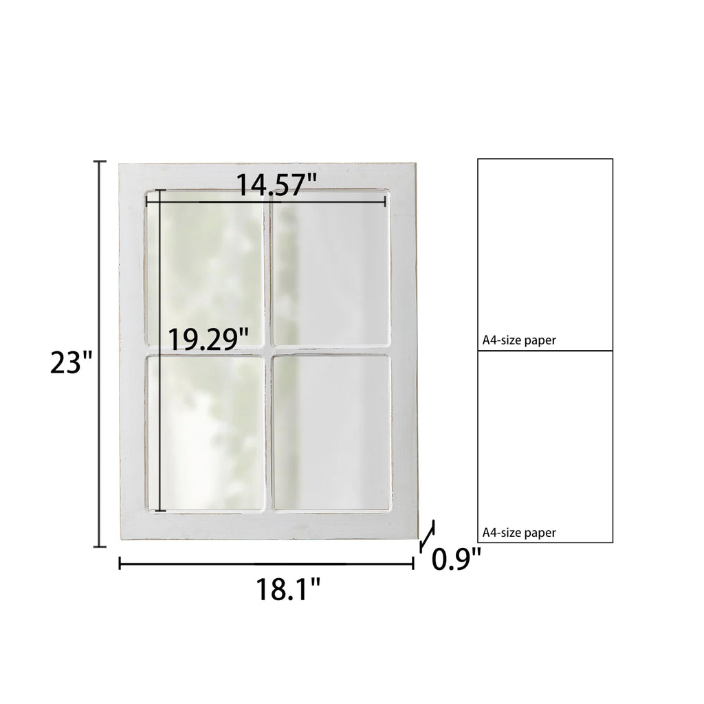 Rustic Window Mirrors for Wall Decor 18 X 23 Inch