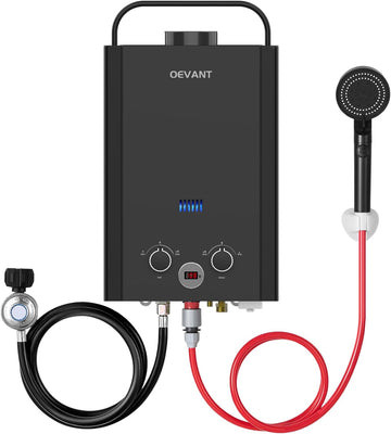 Propane Water Heater, 1.58GPM 6L Portable Tankless Water Heater with Handle & Overheating Protection, Propane Gas