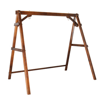 6.2FT Wooden Porch Swing Frame for 4FT Swing, Rustic