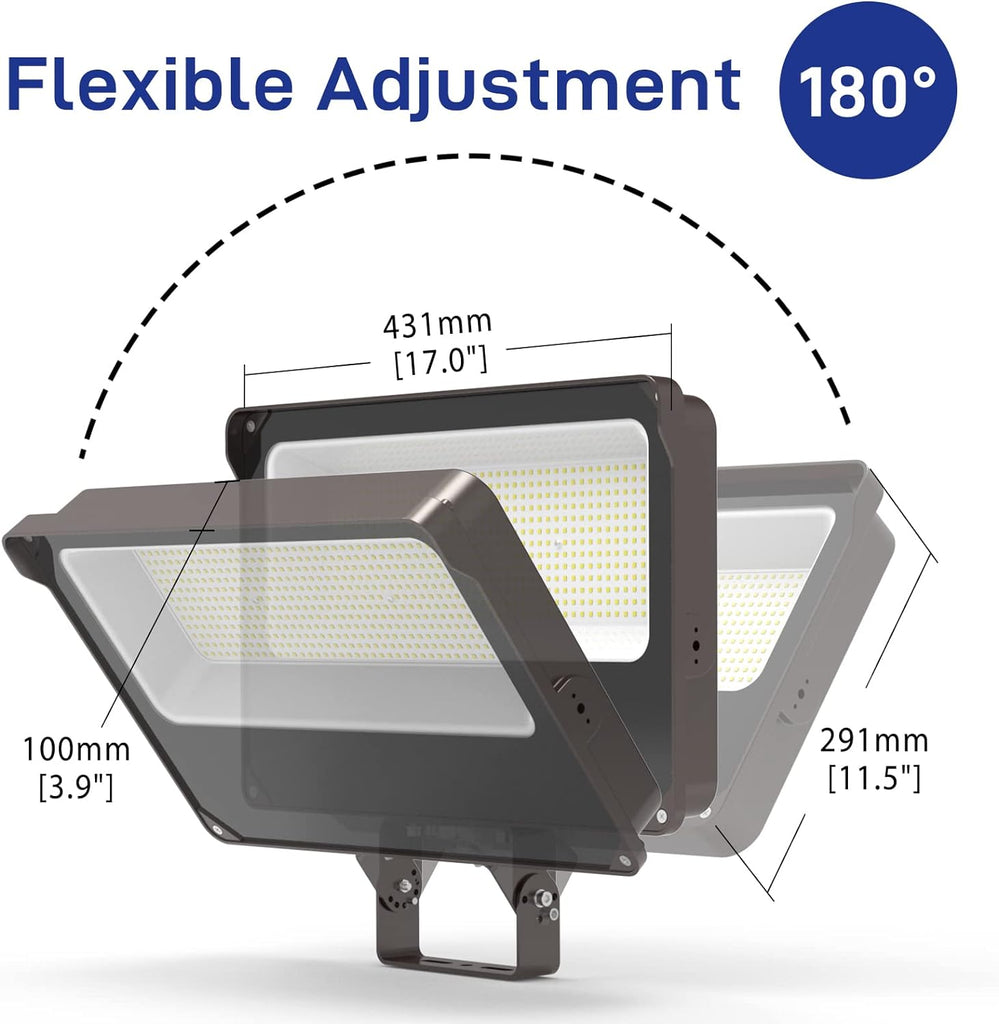 LED Flood Light 200W 24000LM 5000K Daylight IP65 Waterproof Outdoor Floodlights UL Certified for Court Garden