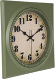 Vintage Wall Clock 1950s Style - Retro 50's Mid Century Square Wall Clocks Battery Operated for Kitchen Living Room