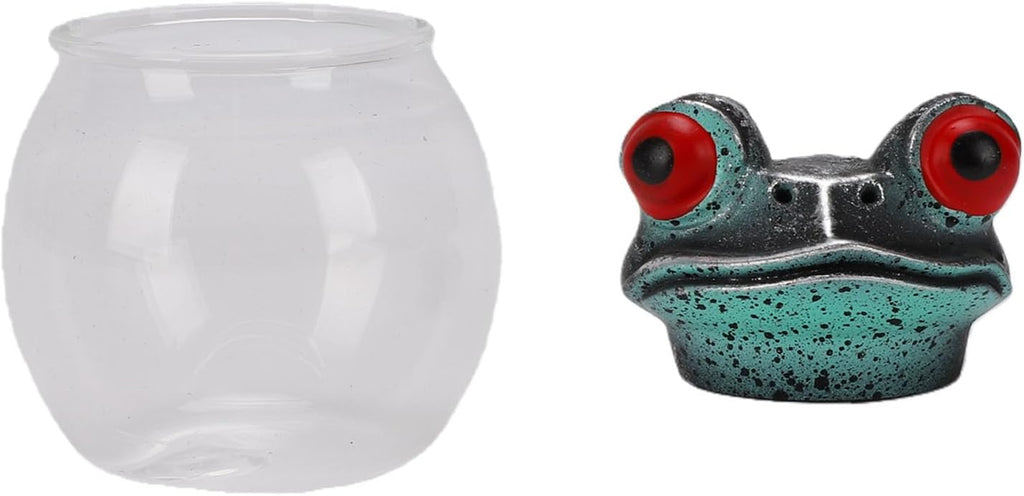Apothecary Jar Handcrafted Vintage Glass Storage Container with Lid for Tea Spices Condiments, Wide Mouth Sealed Food