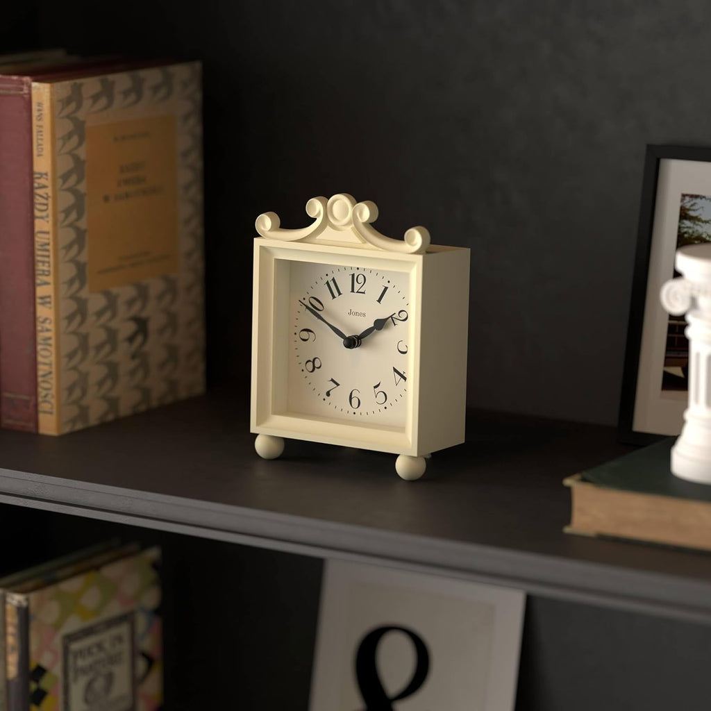 CLOCKS Parlour Mantel Clock | Small Classic Carriage Clock | Cream | Elegant Square Decorative case
