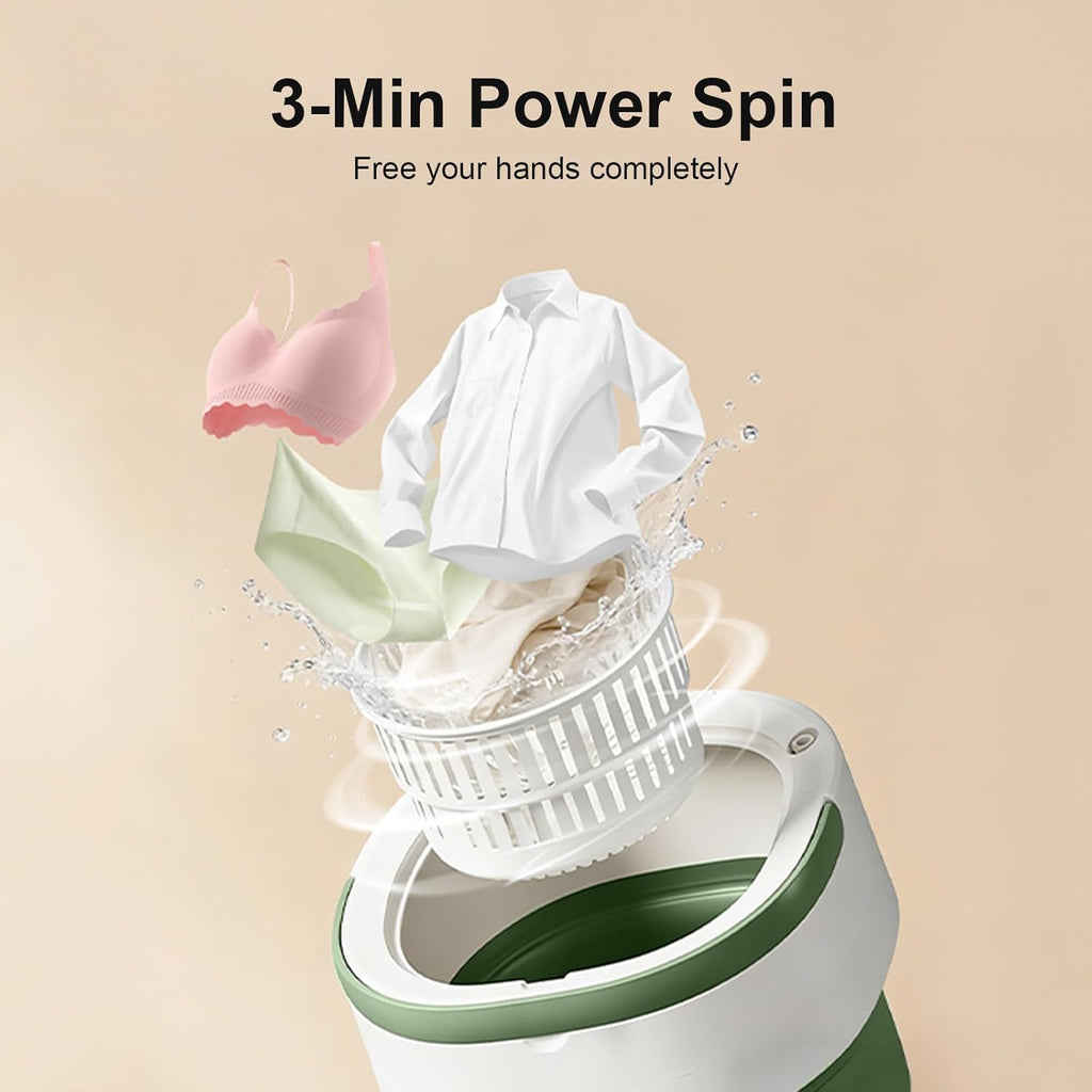 Portable Washing Machine - 20L Mini Foldable Washer with Spin Basket, 3 Cleaning Modes & Deep Cleaning for Small