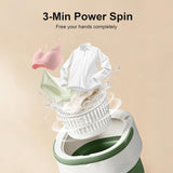 Portable Washing Machine - 20L Mini Foldable Washer with Spin Basket, 3 Cleaning Modes & Deep Cleaning for Small