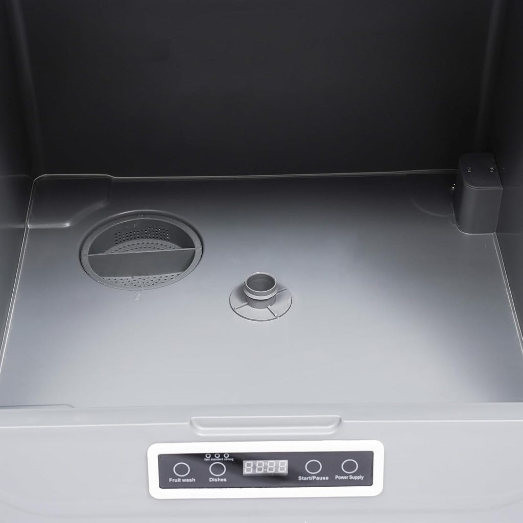 110V 800W Portable Dishwasher, Compact Dish Washing Machine Automatic Mini Dish Washing Machine Countertop Water Tank