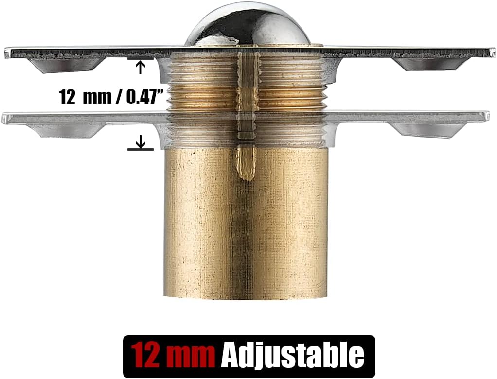 Closet Door Ball Catch Hardware, Stainless Steel Catch Adjustable with Strike Plate, Brushed Satin Finish 2 Pack