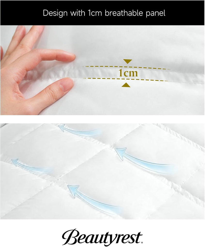 Goose Down Fiber Comforters Twin, All Season Luxury White Duvet Insert, 100% Cotton Fabric
