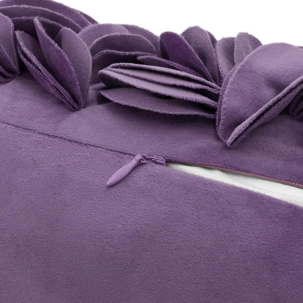 Hand Crafted Stereo Flower Throw Pillow Cover Rectangular Cushion Cover Soft Pillow Case