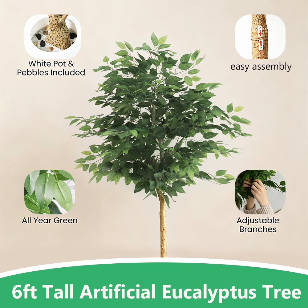 Artificial Ficus Tree, 6Ft