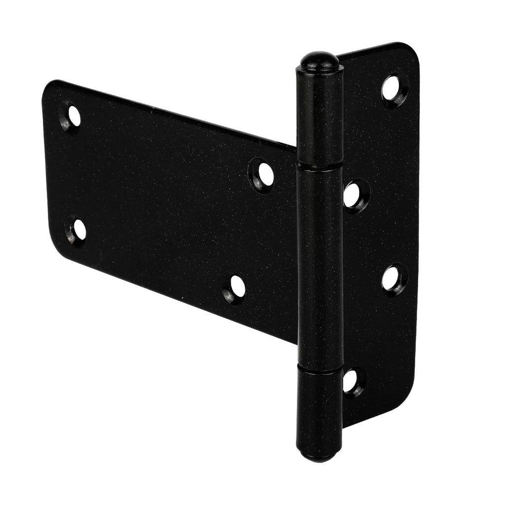4 Pack 5 in T-Strap Heavy Duty Gate Hinges 260 Lbs Capacity, Black