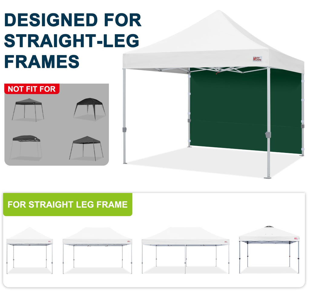 10x10 Pop Up Canopy Sidewall Only 1-Pack Forest Green