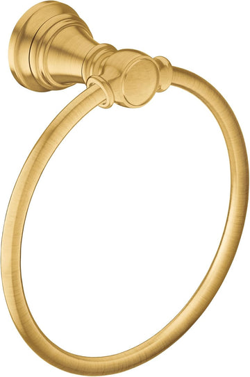 Weymouth Brushed Gold Bathroom Hand -Towel Ring, YB8486BG