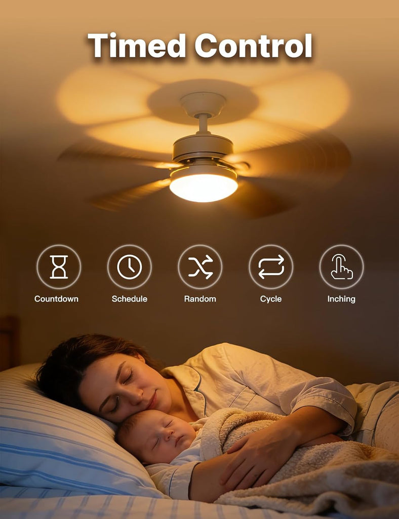 Star Ring Smart Ceiling Fan Control and Dimmer Light Switch, 2.4GHz WiFi Smart Switch, 4-Speed & 1-100% Dimmable