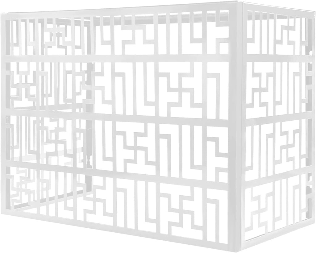 Metal Air Conditioner Fence, 4 Panels Privacy Screens Fence Panels for Outside, No Digger Enclosure AC Unit Fence