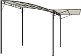 10' x 8' Outdoor Pergola and Patio Gazebo, Extendable Side Awning, Sun Shade Shelter for Garden, Camper, Deck, Doors and Windows, Cream White