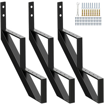 Steel Stair Riser 2 Step, 19.5" H Metal Stair Stringers for Deck