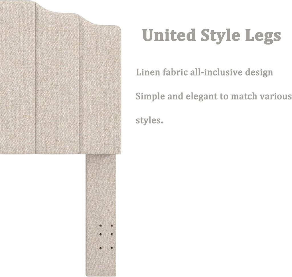 King Headboard Only, Linen Wall Mounted Headboard King for Adjustable Bed Modern Upholstered Head Board Easy
