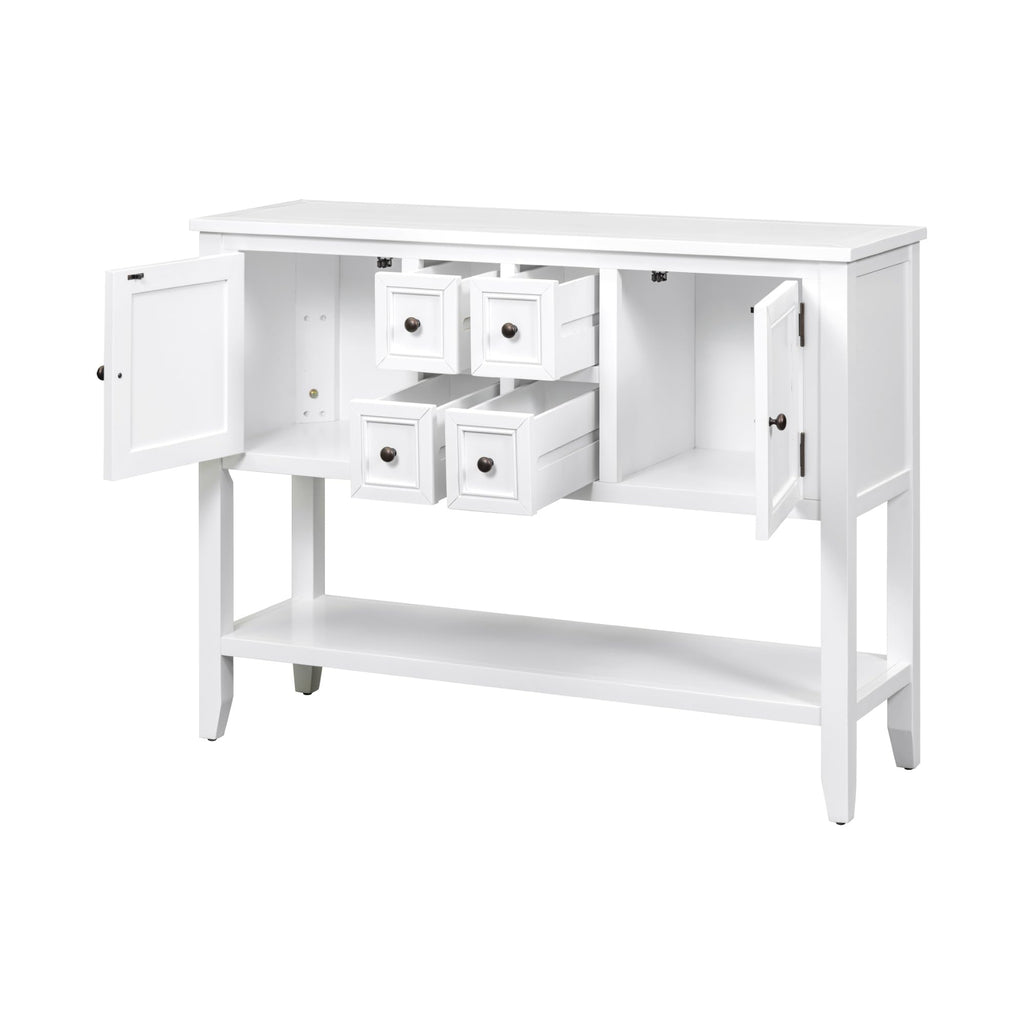 44.5" Solid Wood Sideboard Buffet Cabinet, Entryway Console Table