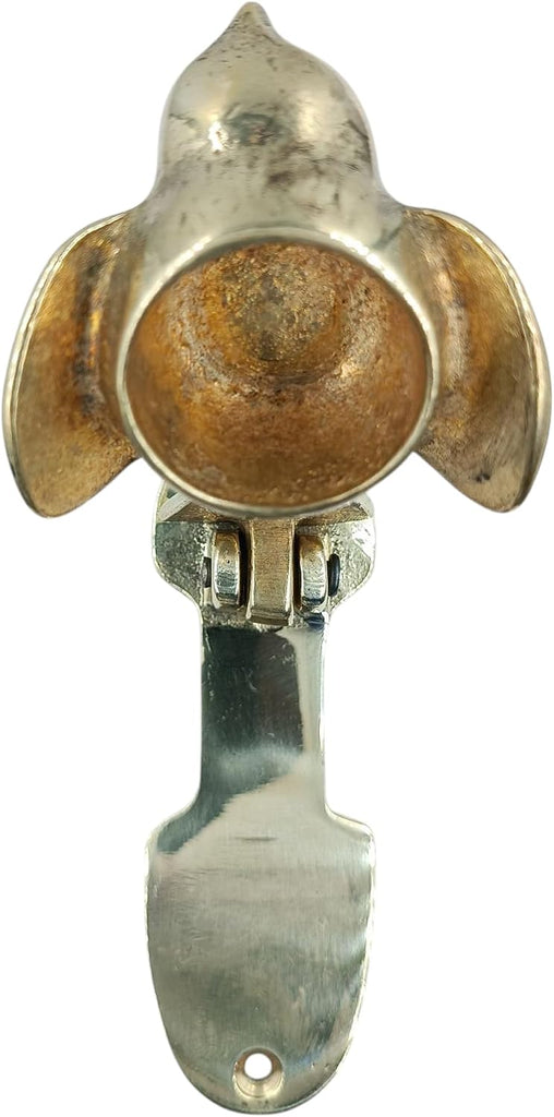 Brass Sparrow Bird Door Knocker, Unlaquared Finish (Antique Brass)