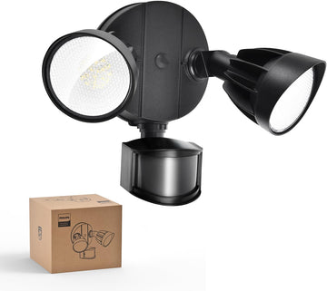 44W 4200 lm LED Security Light Outdoor w/PIR Motion Sensor, 5000K Daylight Flood Light, Waterproof, Dusk to Dawn, 2