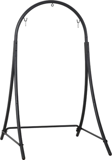 Adjustable Hammock Chair Stand, Heavy Duty Hanging Chair Stand, Black | Large Hammock Swing Chair Stand with Safety