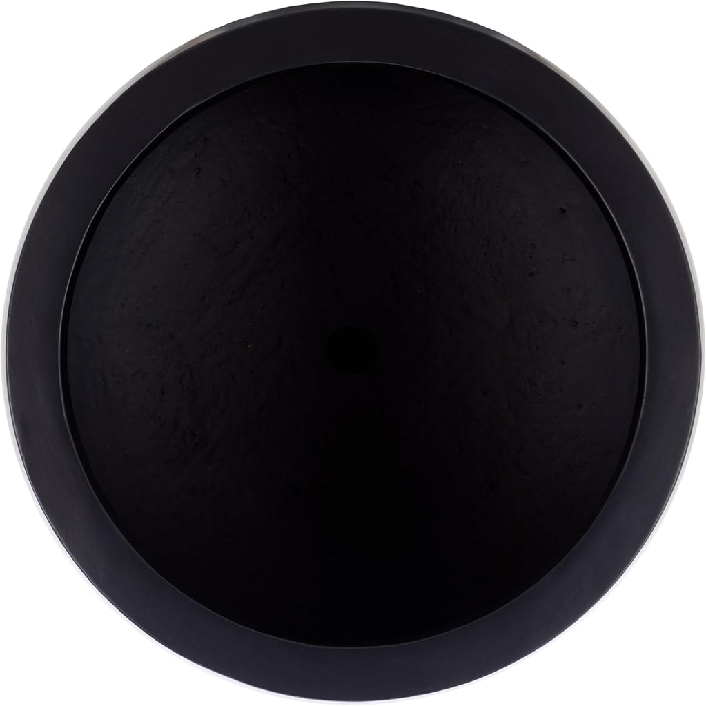 Outdoor Patio Furniture Collection - Olivia Black Ficonstone Pedestal Planter Pot, Modern Raised Plant Container