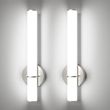 2-Pack 17.3" LED Vanity Light, 12W 1200LM 5000K Daylight Dimmable Bathroom Light Vertical or Horizontal, Modern