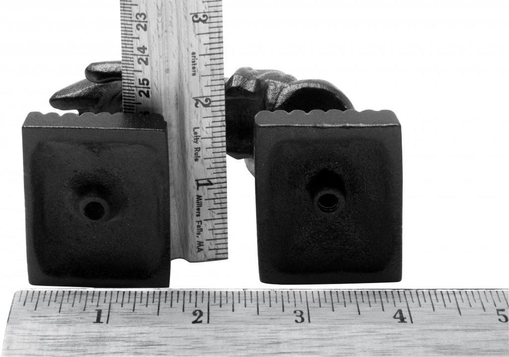 Black Cast Iron Door Knocker Hand Fist Rustproof and Weatherproof Finish 4in High X 1-15/16in Wide