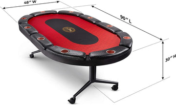 Triton Foldable Poker Table with 10 Chairs and an Additional Mat- Premium Soft-Padded Armrest, Individual Cup