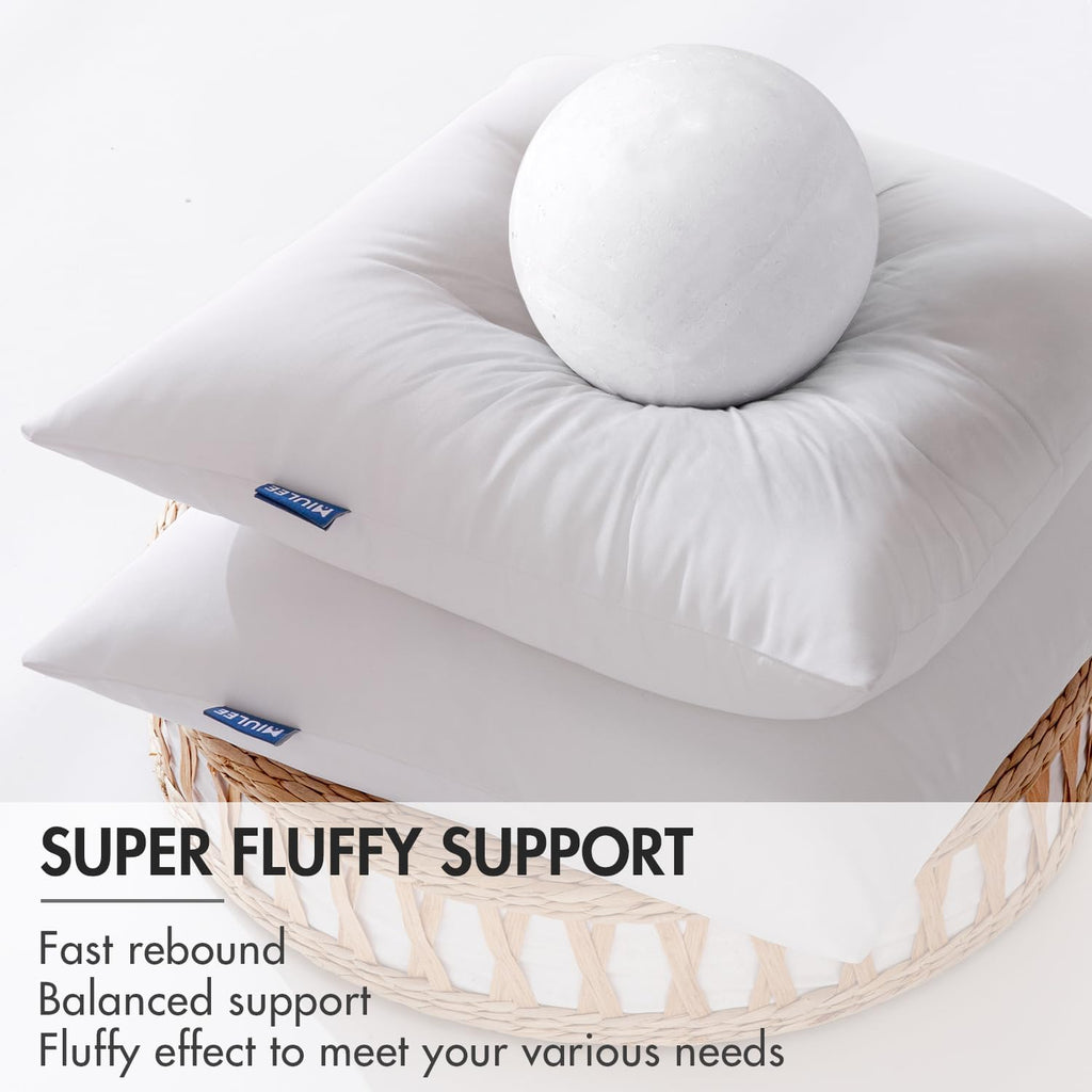18x18 Outdoor Pillows,Set of 2 Throw Pillows Waterproof,Soft Support Throw Inserts Decorative Water Resistant