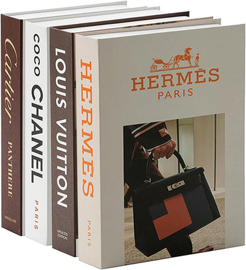 Decorative Books Decor, Set of 4 Stylish Fake Books of Room Books Decor Aesthetic for Coffee Table Decor, Living