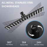 16 inch Matte Black Large Rain Shower Head
