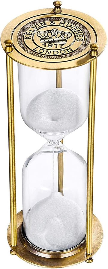 Large Sand Timer 60 Minute,Big Hourglass,Antique Brass Sand Clock,Antiguo Reloj De Arena 60 Minuto, Vintage Sand