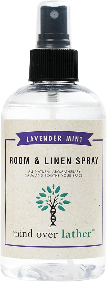 Lavender Mint Linen Spray & Pillow Mist - Natural Room Spray w/Pure Lavender Essential Oil Blend, Bedding & Sheet - Set of 8