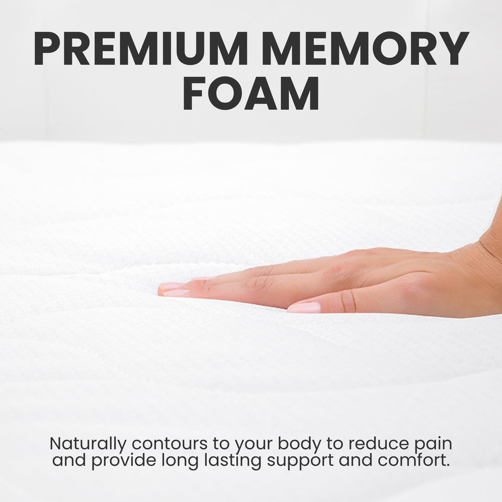 Memory Foam Headboard Pillow, Lumbar Support, Boucle, Cream, King