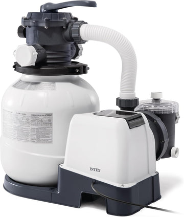 Krystal Clear 2,100 GPH Sand Filter Pump for Above Ground Pools | 26645EG - 12" Tank for Swimming Pools: 2,800 to