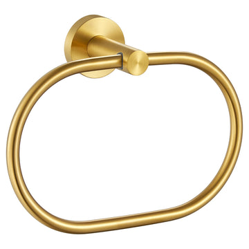 Brushed Dark Gold Towel Ring, Swivel Hand Towel Holder