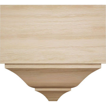 3 5/8"P x 7 1/4"W x 7 1/2"H Solid Hardwood Stain Grade Universal Mid Crown Moulding Coupler Block for